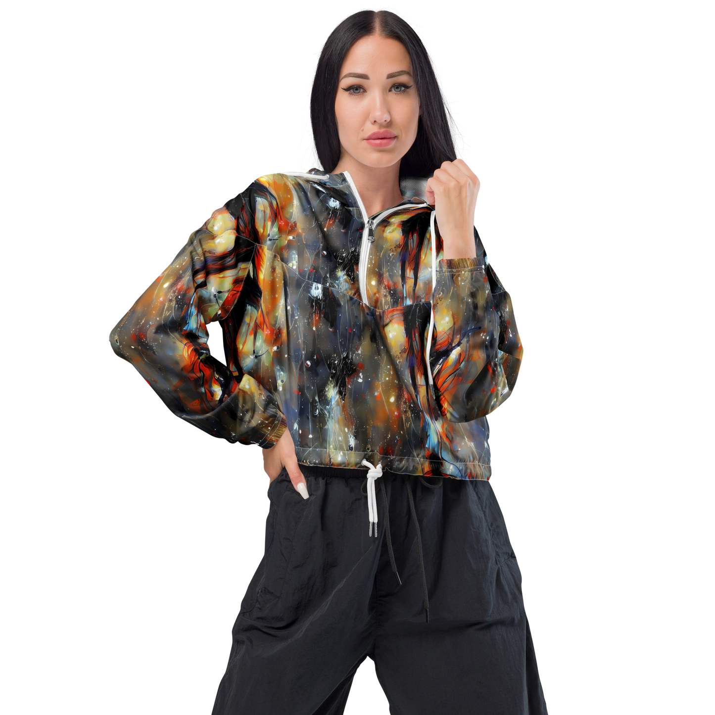 Women's Cropped Windbreaker - Sidereal Threads