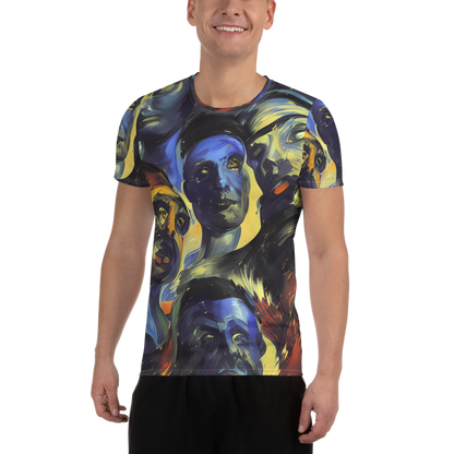 Men's Athletic T-Shirt - Cosmic Visages