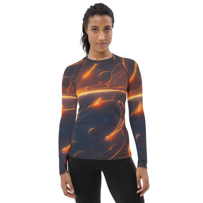 Women's Rash Guard - Inferno Spirals