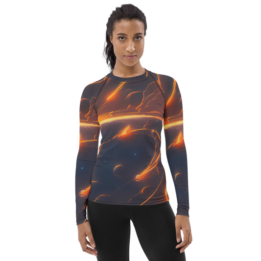 Women's Rash Guard - Inferno Spirals