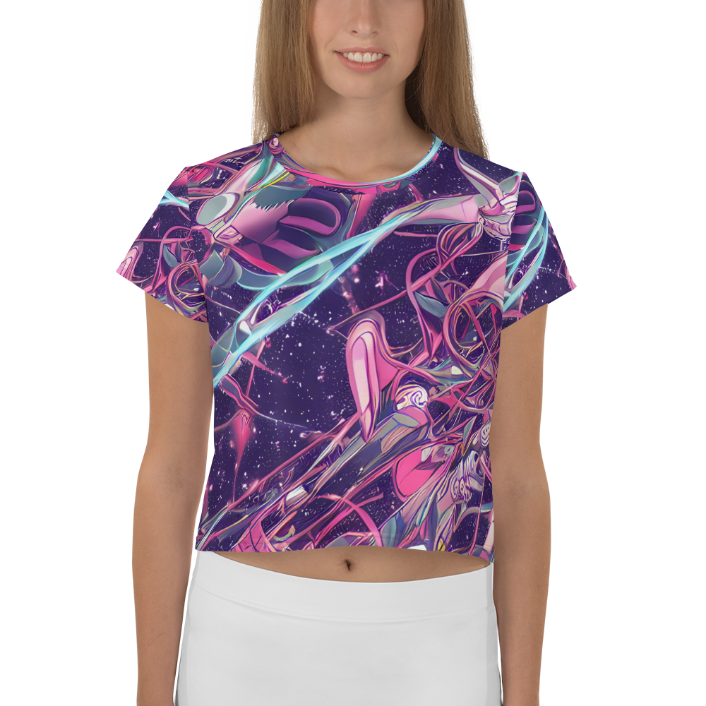 Women's Crop Tee - Neo-Tokyo Twirl