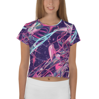 Women's Crop Tee - Neo-Tokyo Twirl