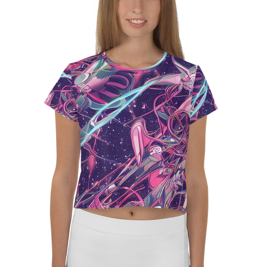 Women's Crop Tee - Neo-Tokyo Twirl