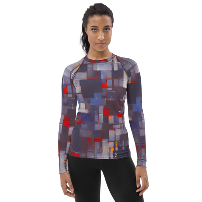 Women's Rash Guard - Cubist Rhythm