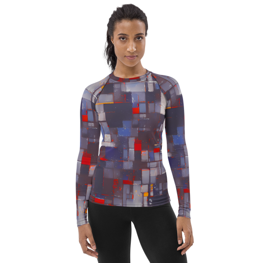 Women's Rash Guard - Cubist Rhythm