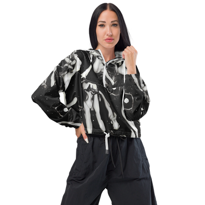 Women's Cropped Windbreaker - Galactic Vogue