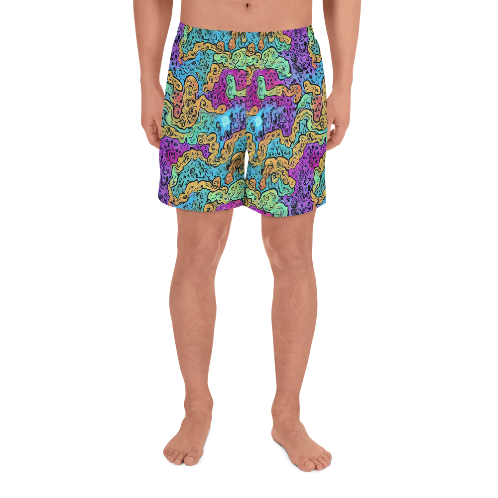 Men's Athletic Shorts - Intergalactic Graffiti