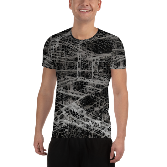 Men's Athletic T-Shirt - Monochrome Mesh