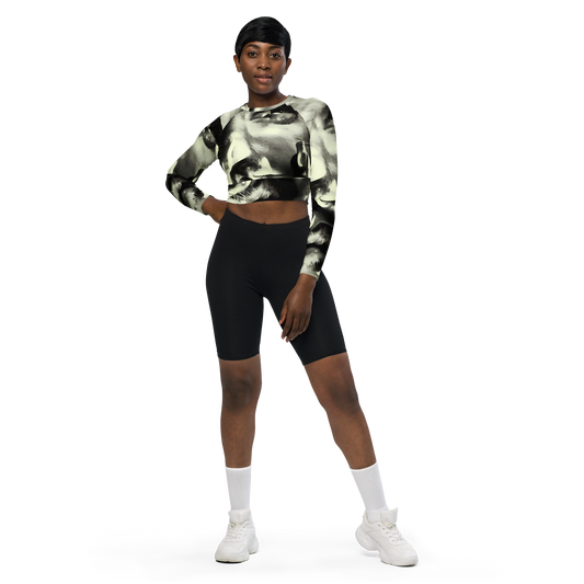 Long Sleeve Crop Top - Shadowed Mystique