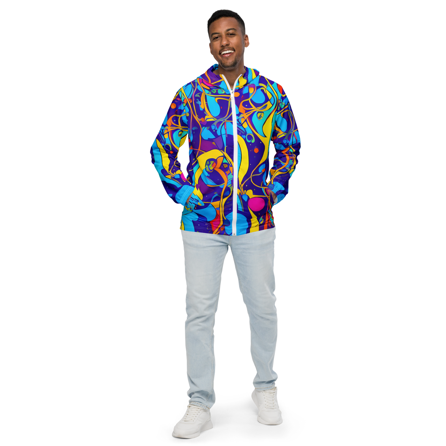 Men's Windbreaker - Spectral Tangle