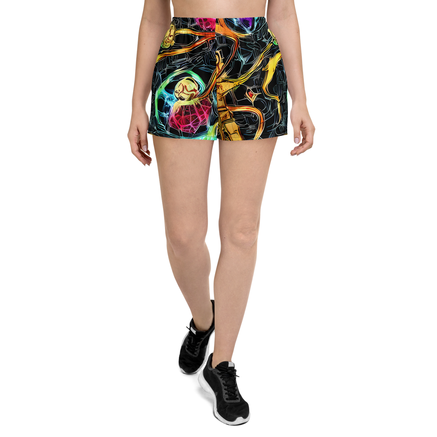 Women’s Athletic Shorts - Psychedelic Pulsar