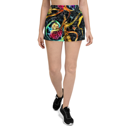 Women’s Athletic Shorts - Psychedelic Pulsar