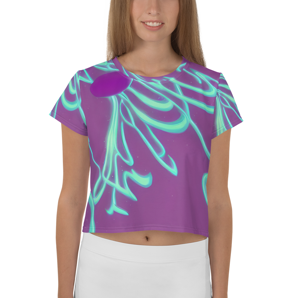 Women's Crop Tee - Neon Drift