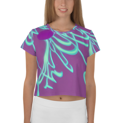 Women's Crop Tee - Neon Drift