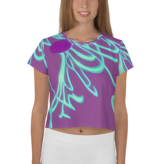 Women's Crop Tee - Neon Drift