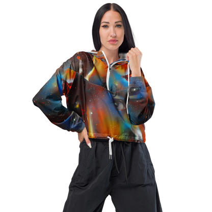 Women's Cropped Windbreaker - Celestial Vogue