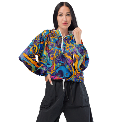 Women's Cropped Windbreaker - Cecily's Whorl