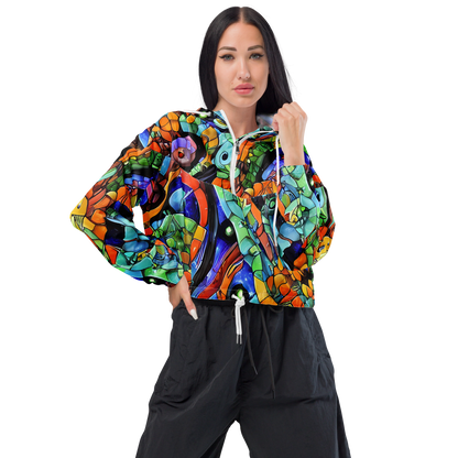 Women's Cropped Windbreaker - Cascade Muralista