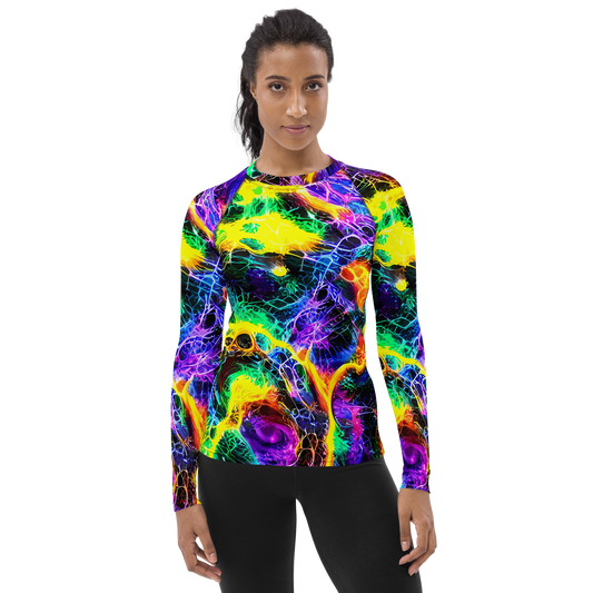 Women's Rash Guard - Vivid Veil