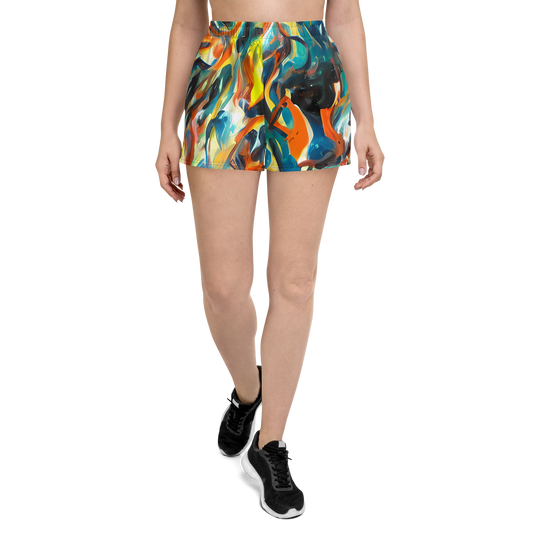 Women’s Athletic Shorts - Chromatic Vortex