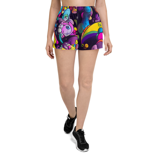 Women’s Athletic Shorts - Galactic Playground