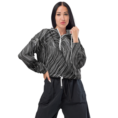 Women's Cropped Windbreaker - Wirth Waves