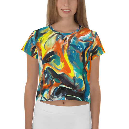 Women's Crop Tee - Chromatic Vortex