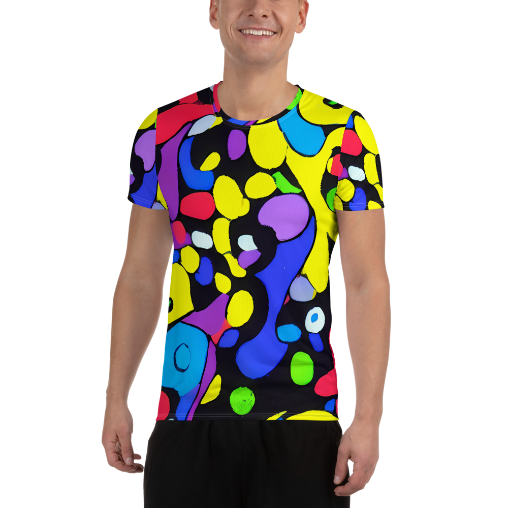 Men's Athletic T-Shirt - Miró's Mosaic