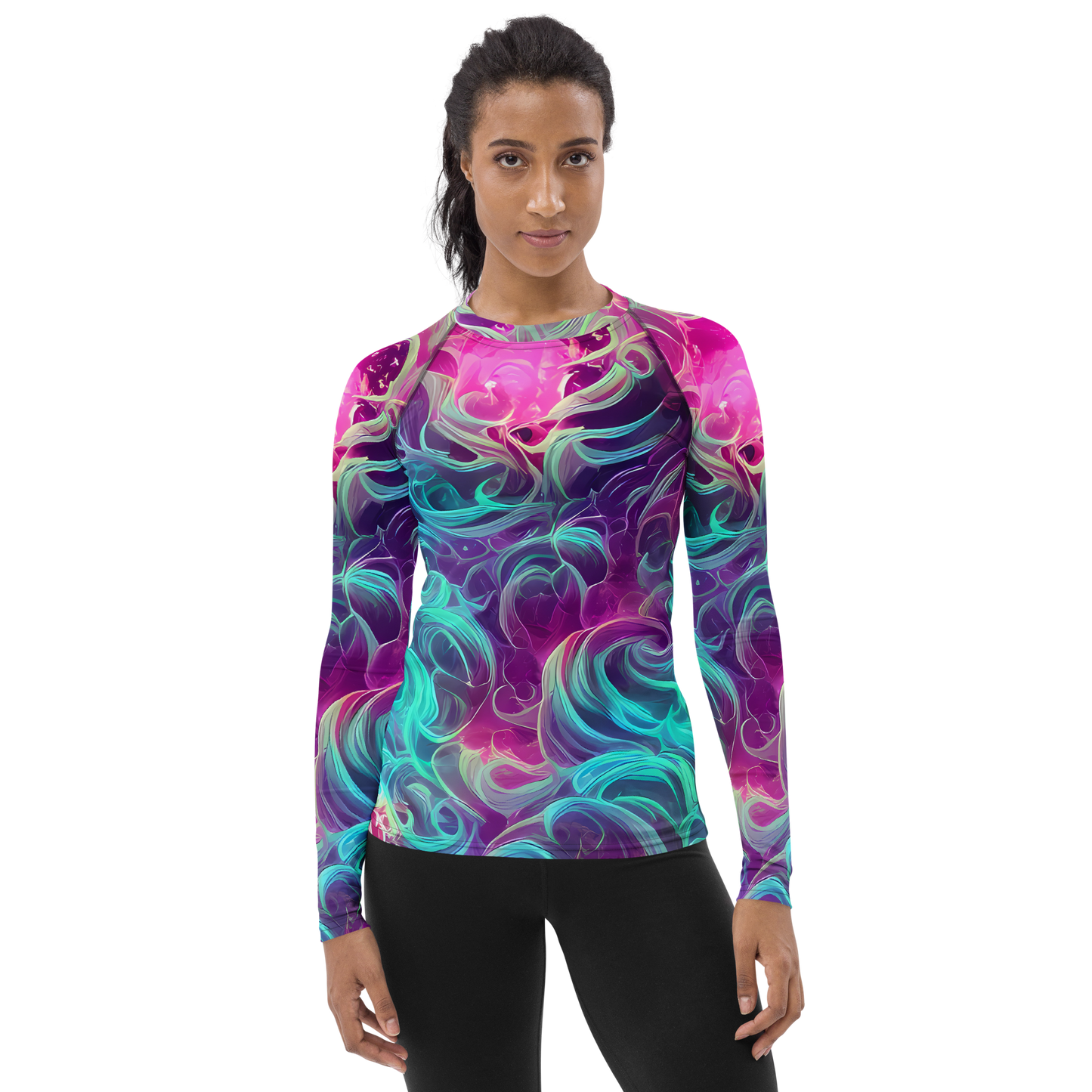 Women's Rash Guard - Galactic Bloom