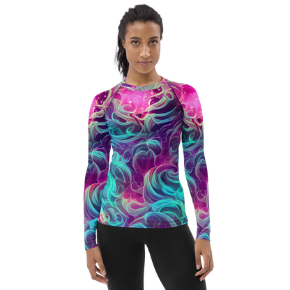 Women's Rash Guard - Galactic Bloom