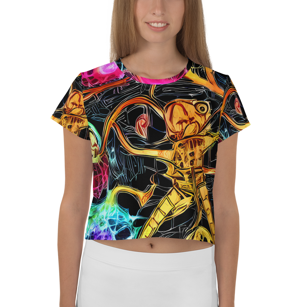 Women's Crop Tee - Psychedelic Pulsar