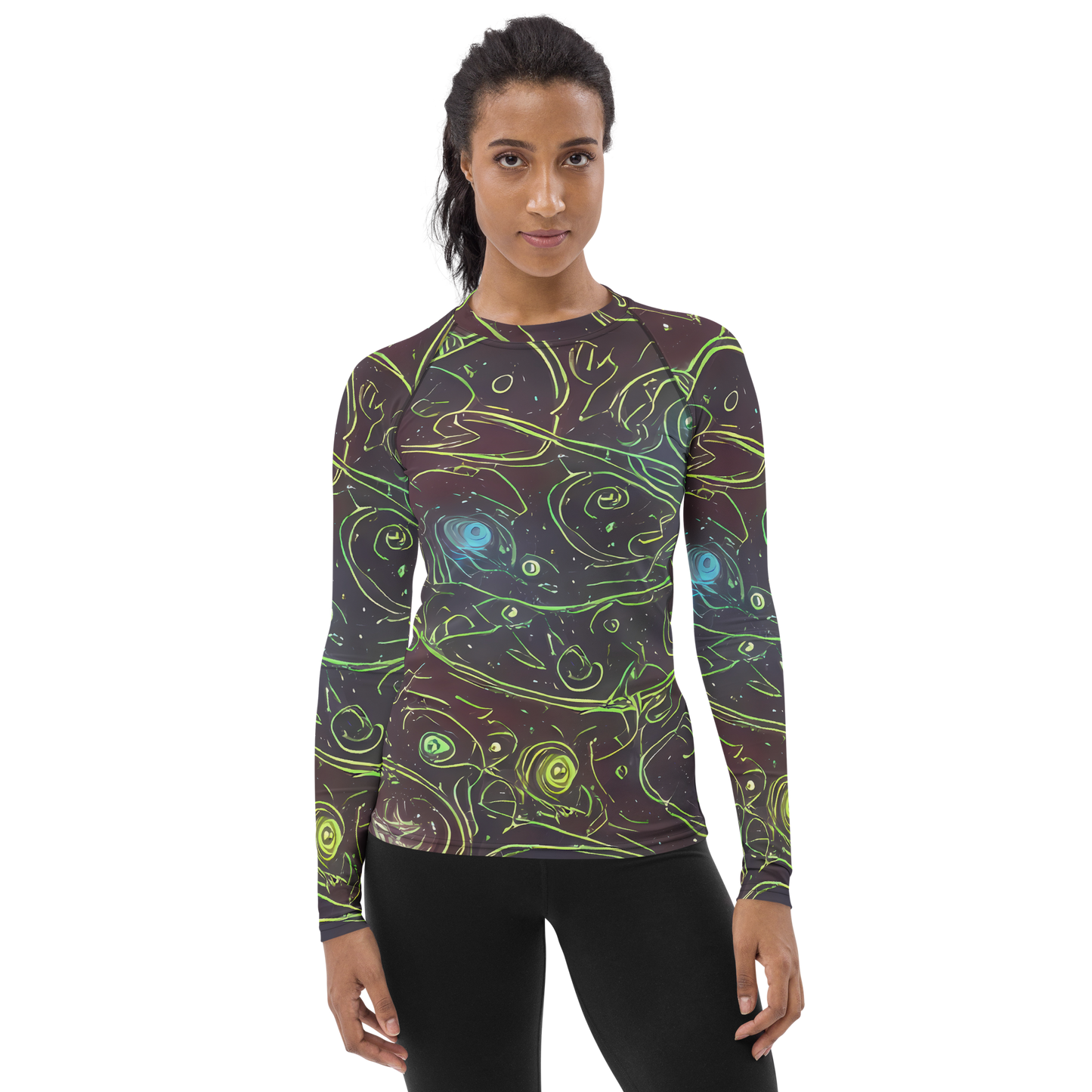 Women's Rash Guard - Starfield Scrolls