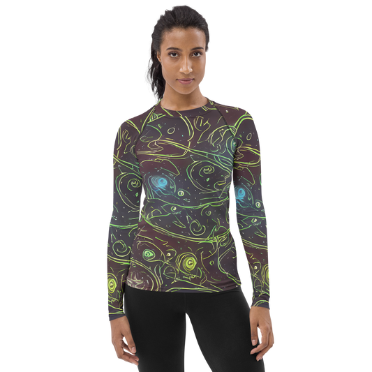 Women's Rash Guard - Starfield Scrolls