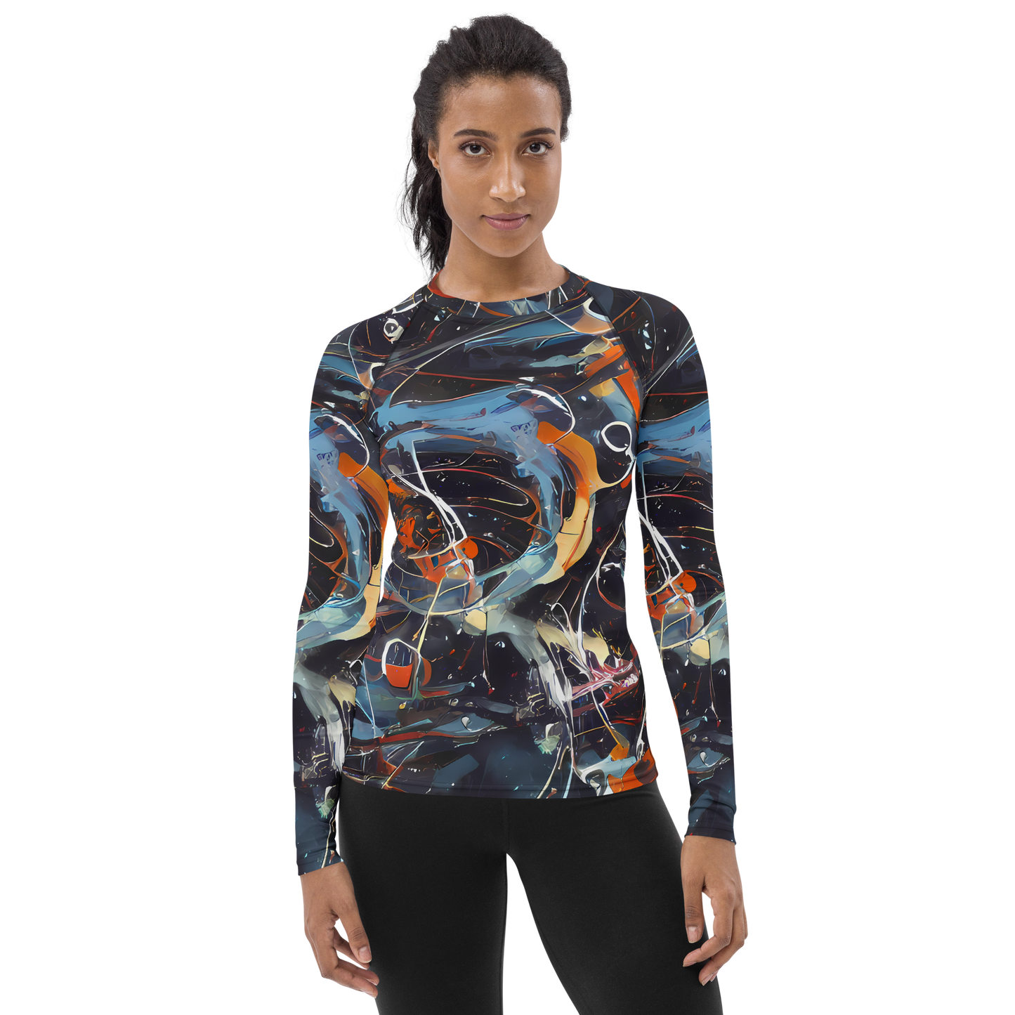 Women's Rash Guard - Neo-Splash Labyrinth