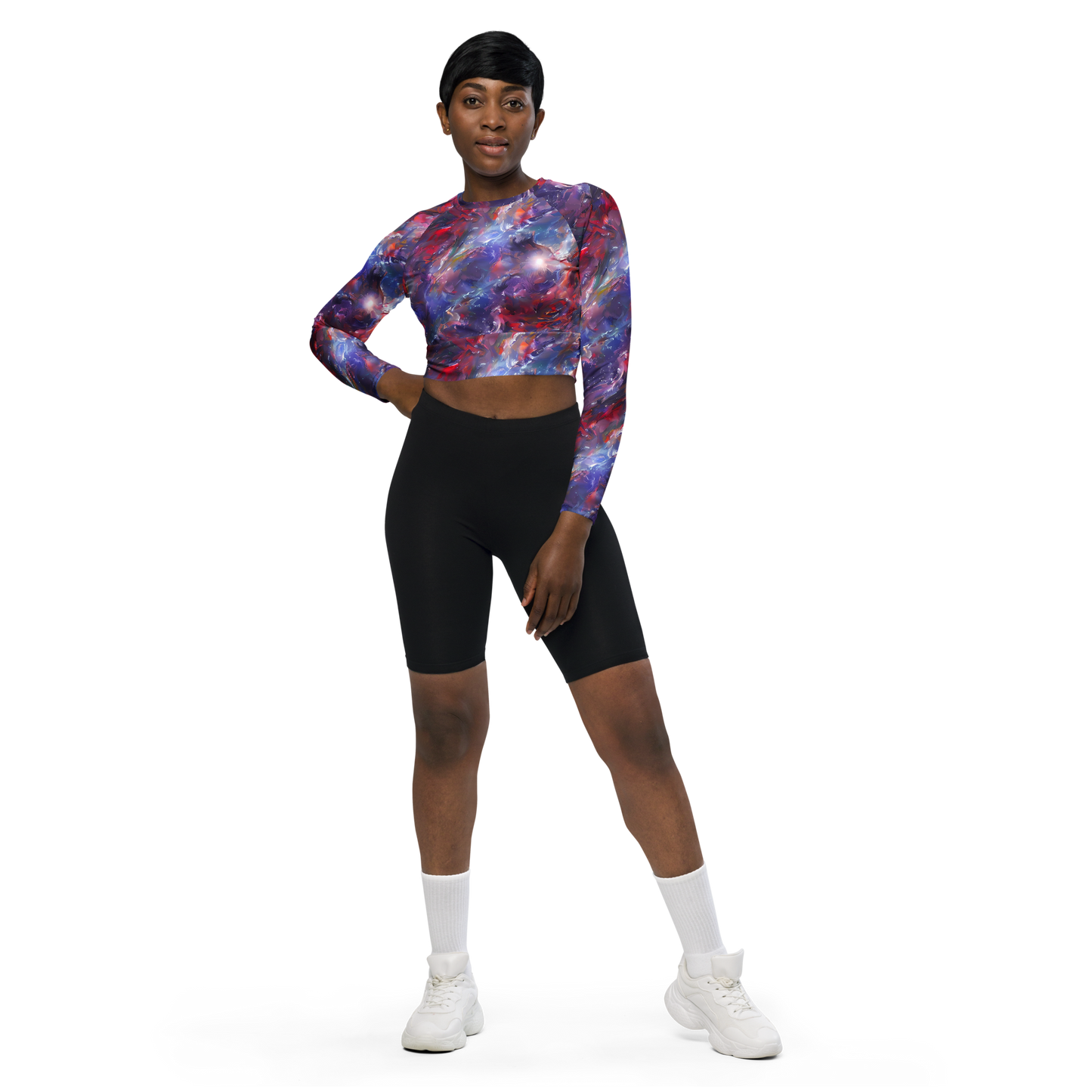 Long Sleeve Crop Top - Nihei Nightscape