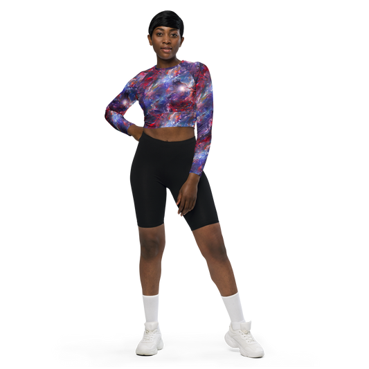 Long Sleeve Crop Top - Nihei Nightscape