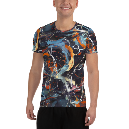 Men's Athletic T-Shirt - Neo-Splash Labyrinth