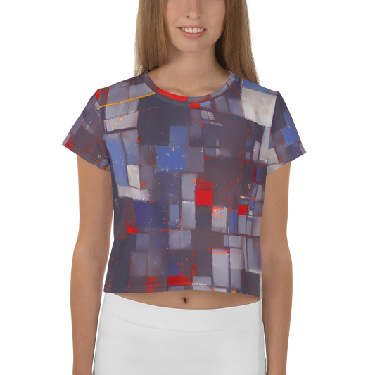 Women's Crop Tee - Cubist Rhythm