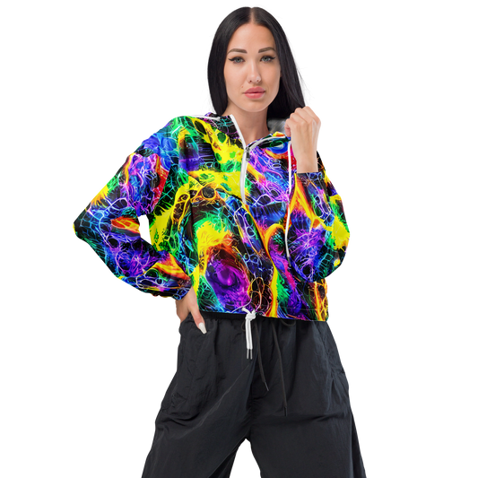 Women's Cropped Windbreaker - Vivid Veil