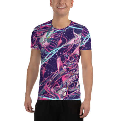 Men's Athletic T-Shirt - Neo-Tokyo Twirl