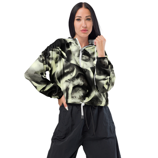 Women's Cropped Windbreaker - Shadowed Mystique