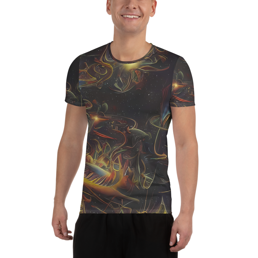 Men's Athletic T-Shirt - Galactic Swirl