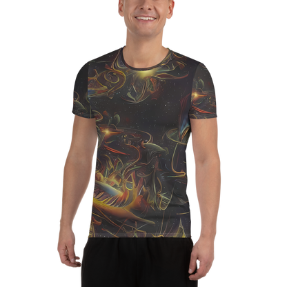 Men's Athletic T-Shirt - Galactic Swirl