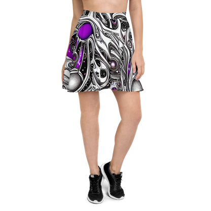 Skater Skirt - Neo-Noir Waves