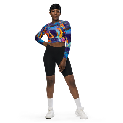 Long Sleeve Crop Top - Whimsical Fusion