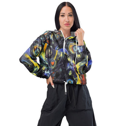 Women's Cropped Windbreaker - Corinthian Swirl