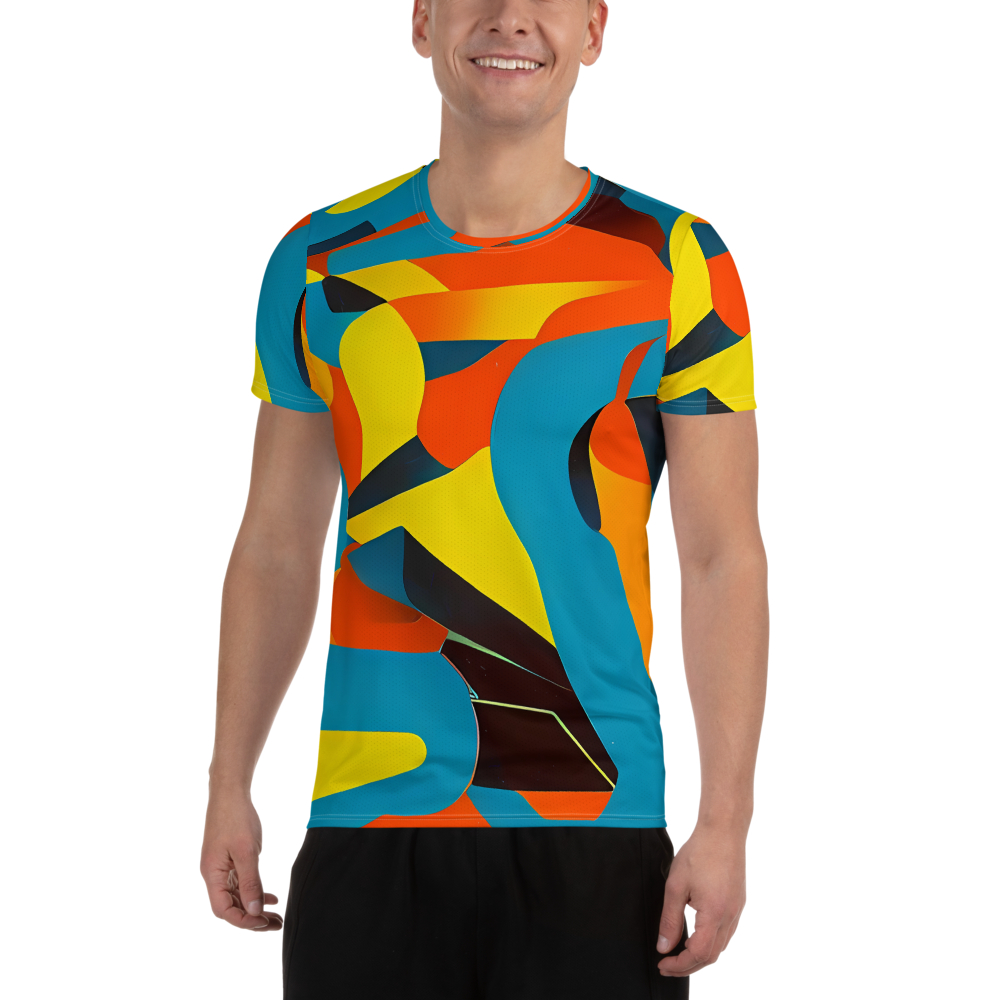 Men's Athletic T-Shirt - Fragmented Rhapsody