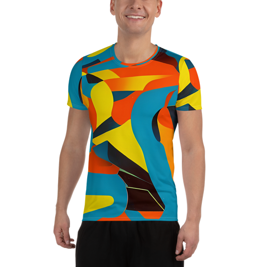 Men's Athletic T-Shirt - Fragmented Rhapsody