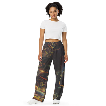 Wide-Leg Pants - Galactic Swirl