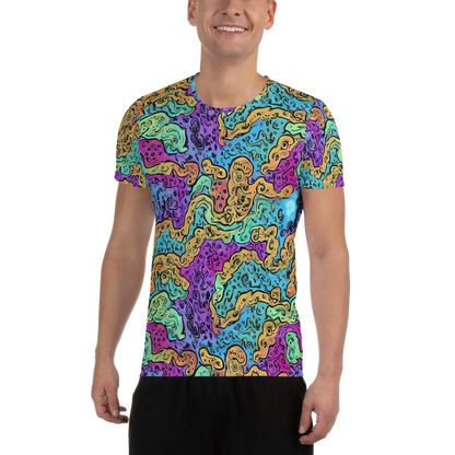 Men's Athletic T-Shirt - Intergalactic Graffiti